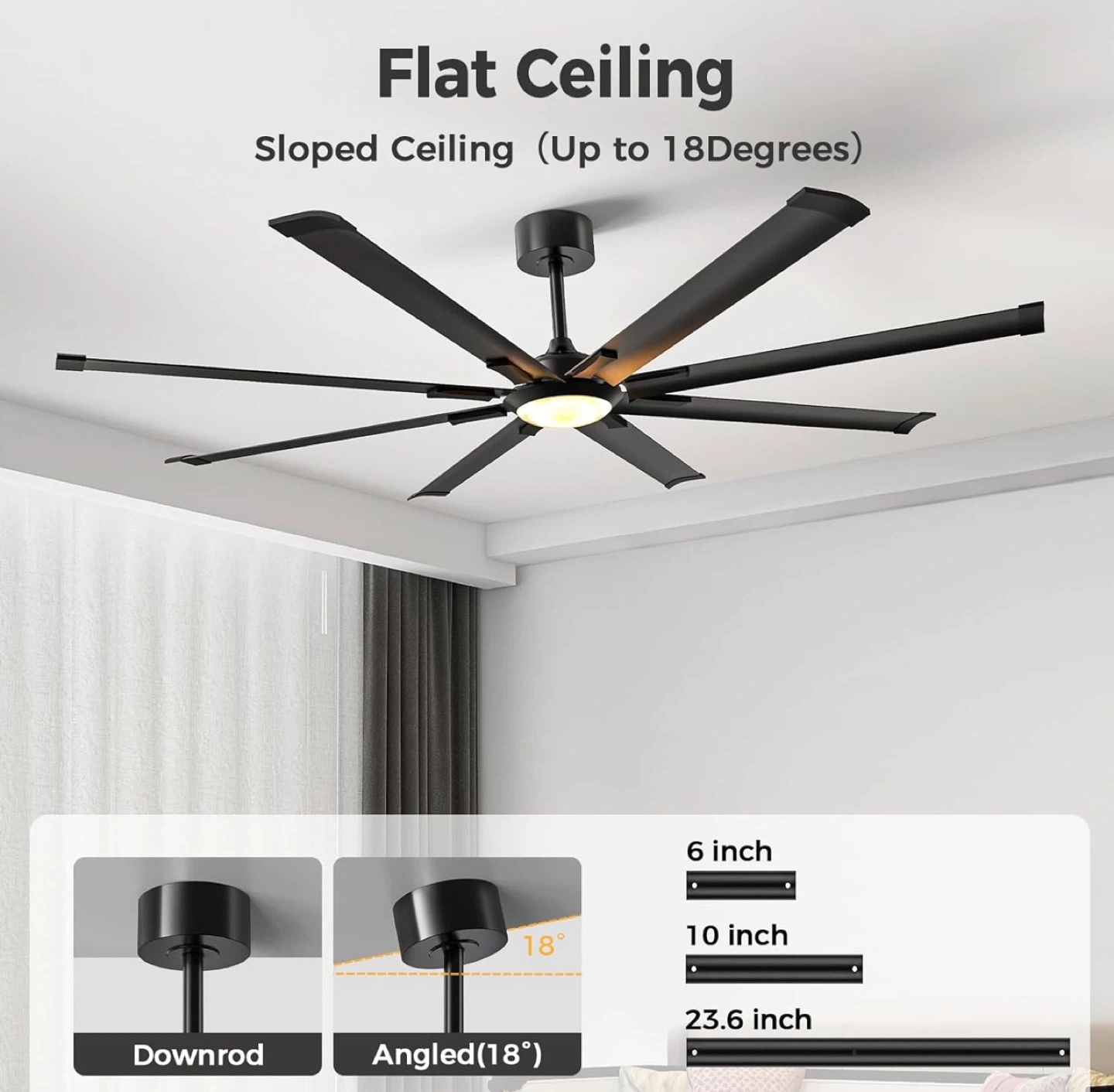 Silent Remote Control Multi-functional Ceiling Fan - photo 3
