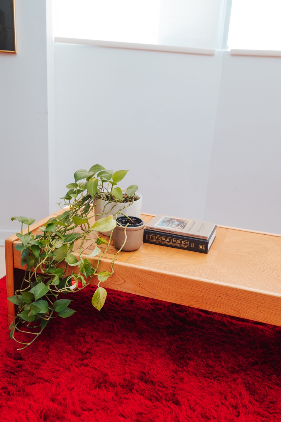 Postmodern Parquet Oak Coffee Table