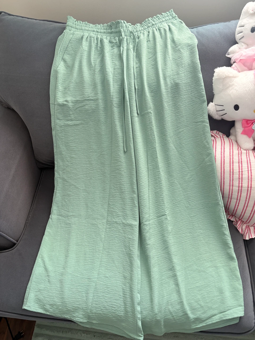 C&Z CYINXIAN Mint Green Wide Leg Pants - XL