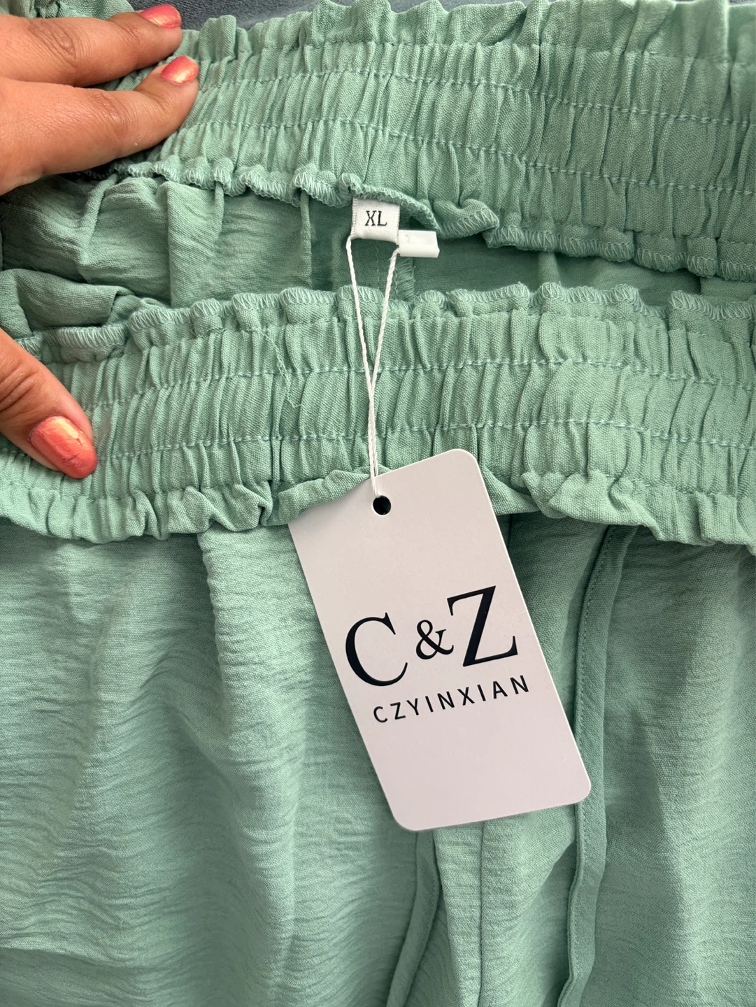 C&Z CYINXIAN Mint Green Wide Leg Pants - XL - photo 2