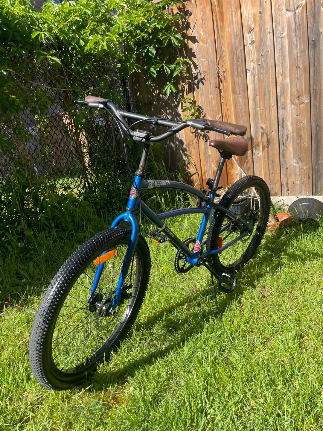 Blue Schwinn 24" Rambler Cruiser Bike
