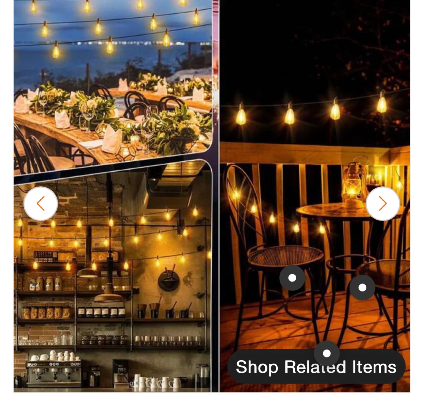 30ft Black Outdoor Dimmable LED Edison String Lights - photo 4