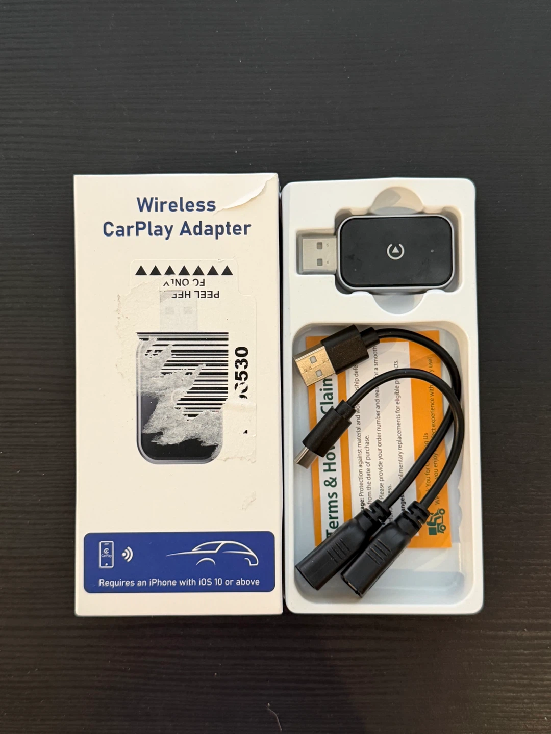Wireless CarPlay Adapter for iPhone, fits for iOS 10+