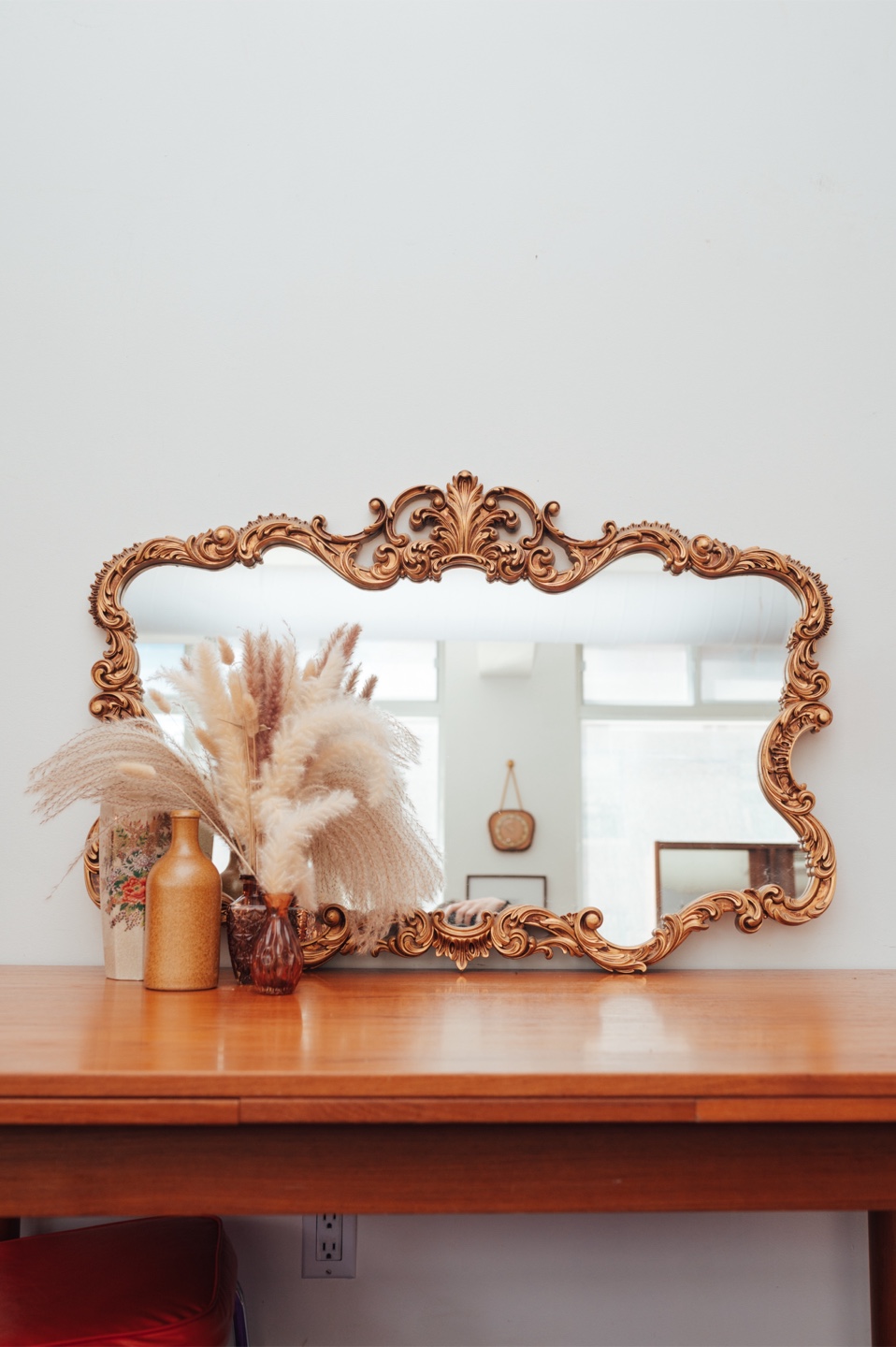 Hollywood Regency Rococo Vintage Mirror