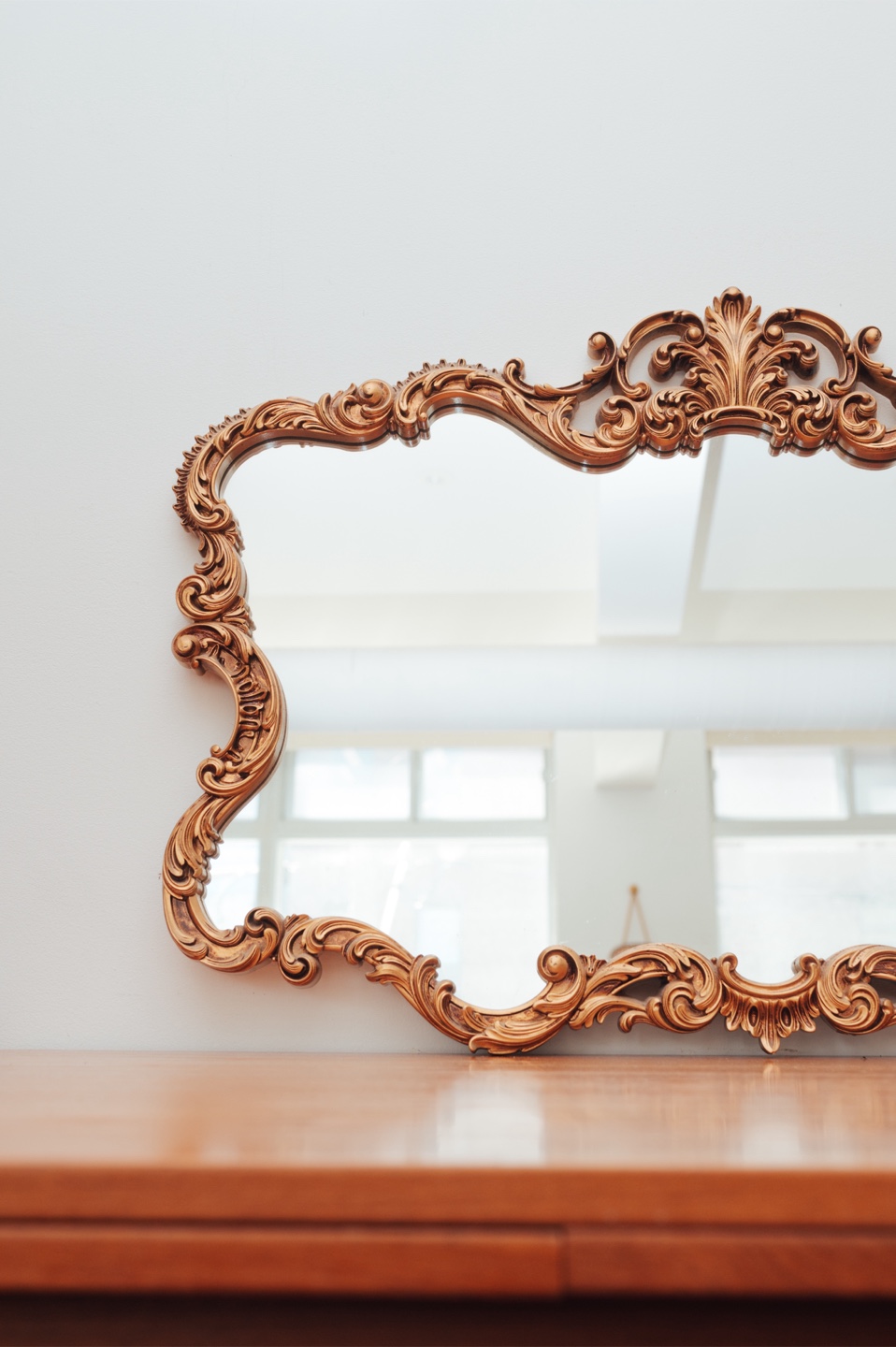 Hollywood Regency Rococo Vintage Mirror - photo 2