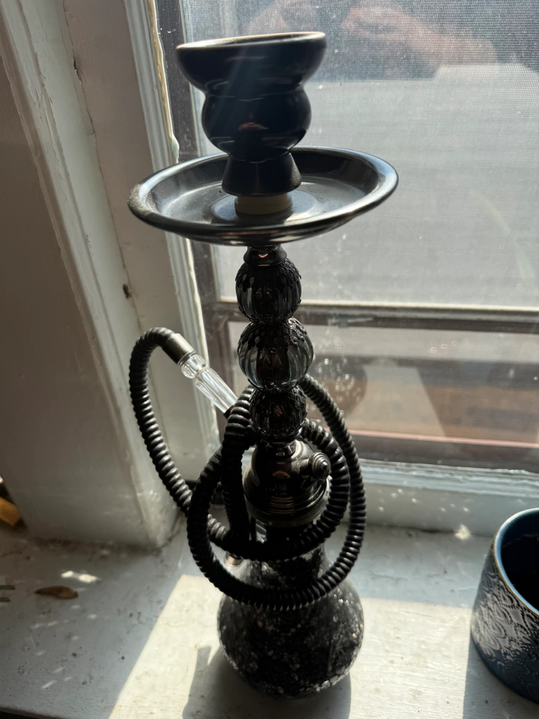 Black Mosaic Glass Base Hookah - photo 2