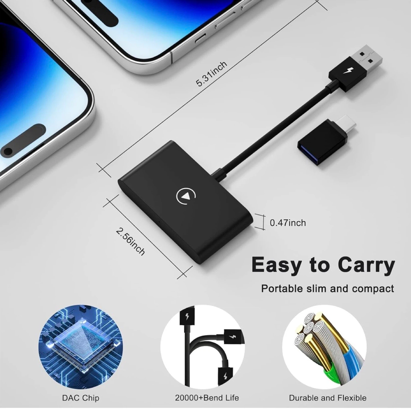Wireless CarPlay Adapter for iPhone, fits for iOS 10+ - photo 2