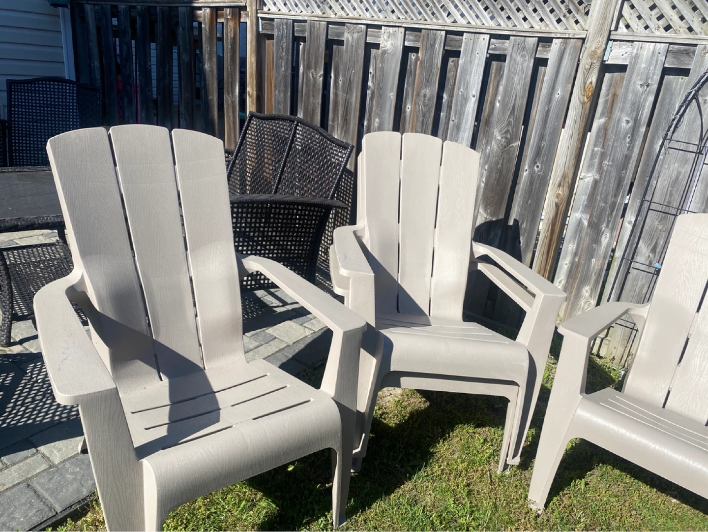 Plastic Adirondack Chair - Beige