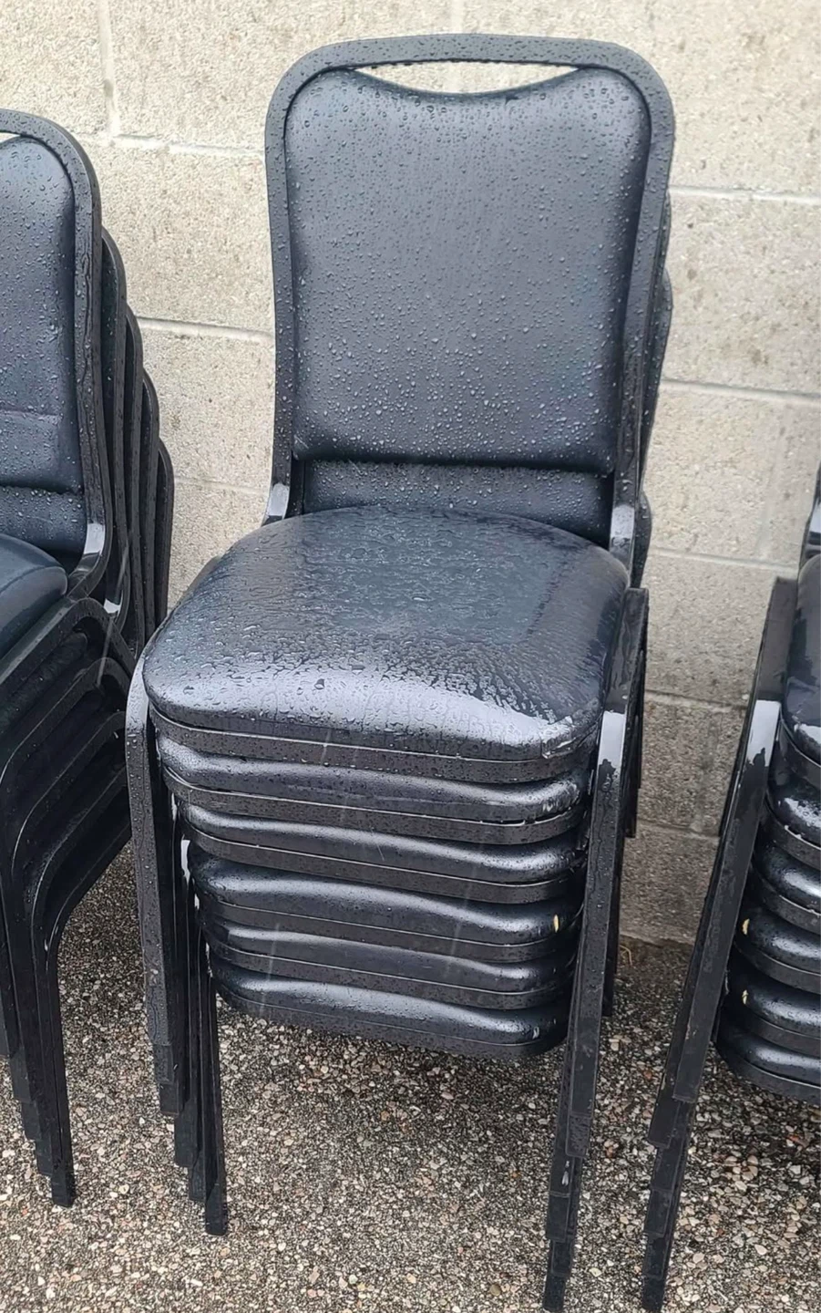 Stackable Black Banquet Chairs - photo 2