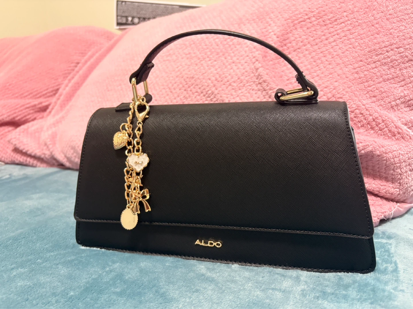 Black Aldo Handbag with Charms