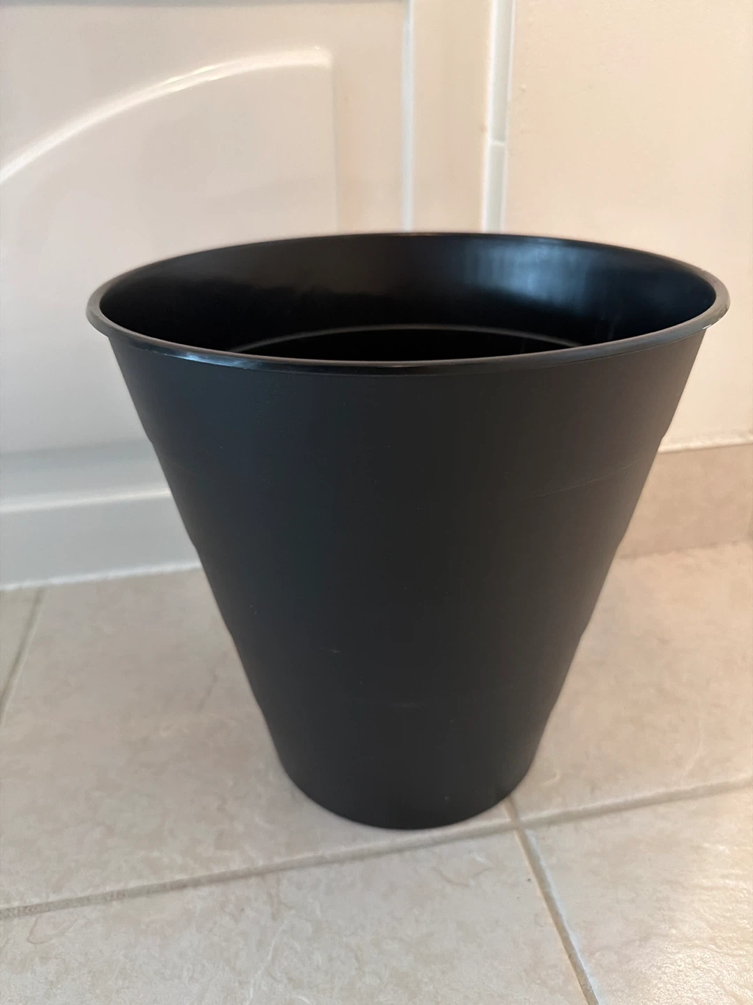 Black Plastic Waste Bin