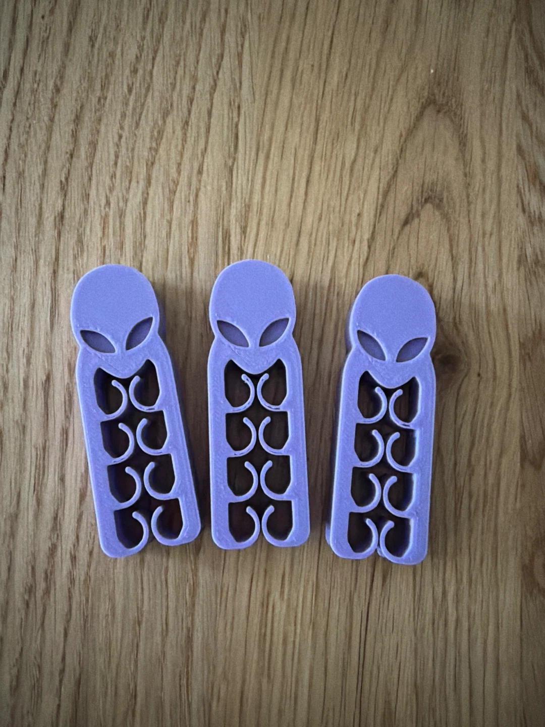 Purple Alien Bag Clips (Set of 3)