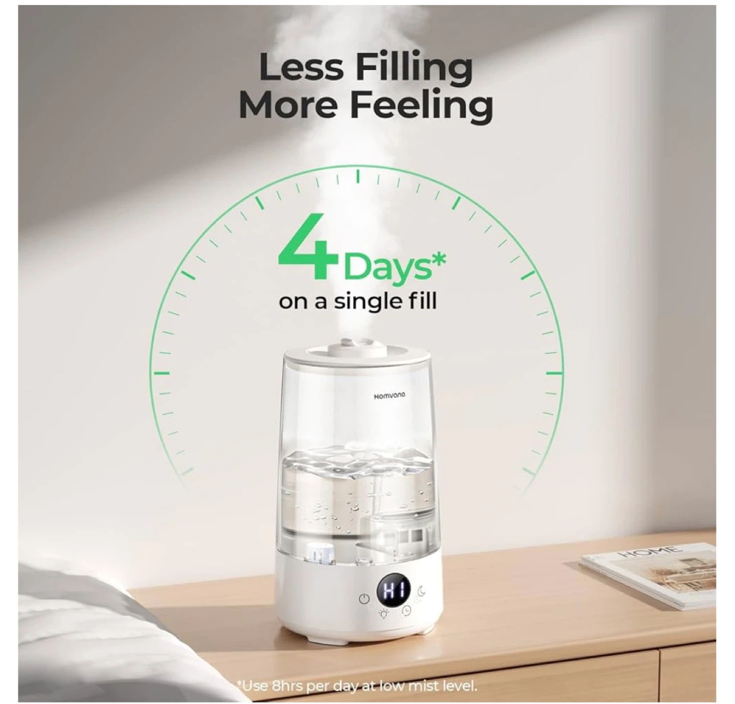 Homvana Humidifiers 3.6 L Cool Mist BPA free,  Transparent - photo 4