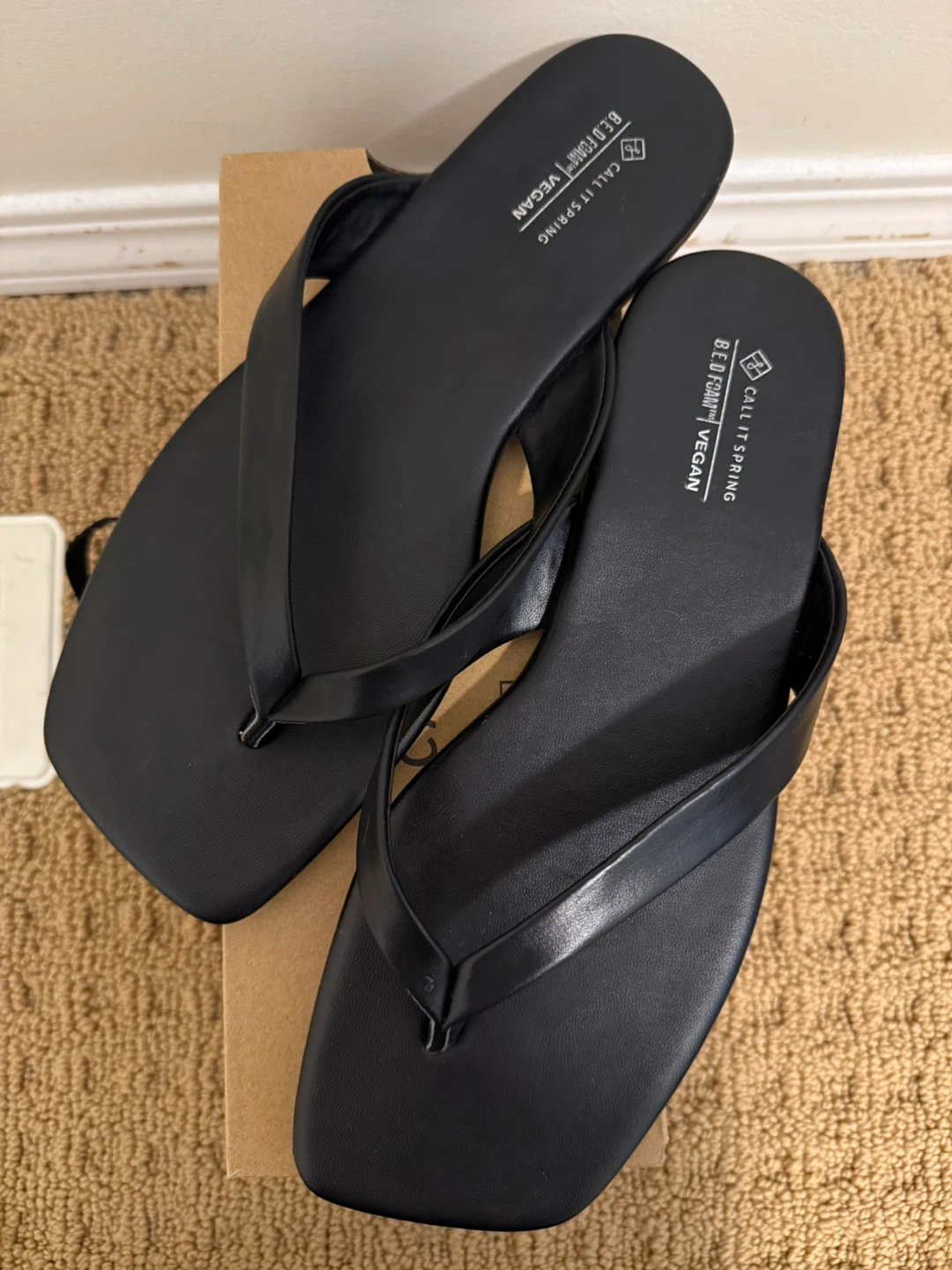 Call It Spring Black Vegan Flip Flops - photo 3