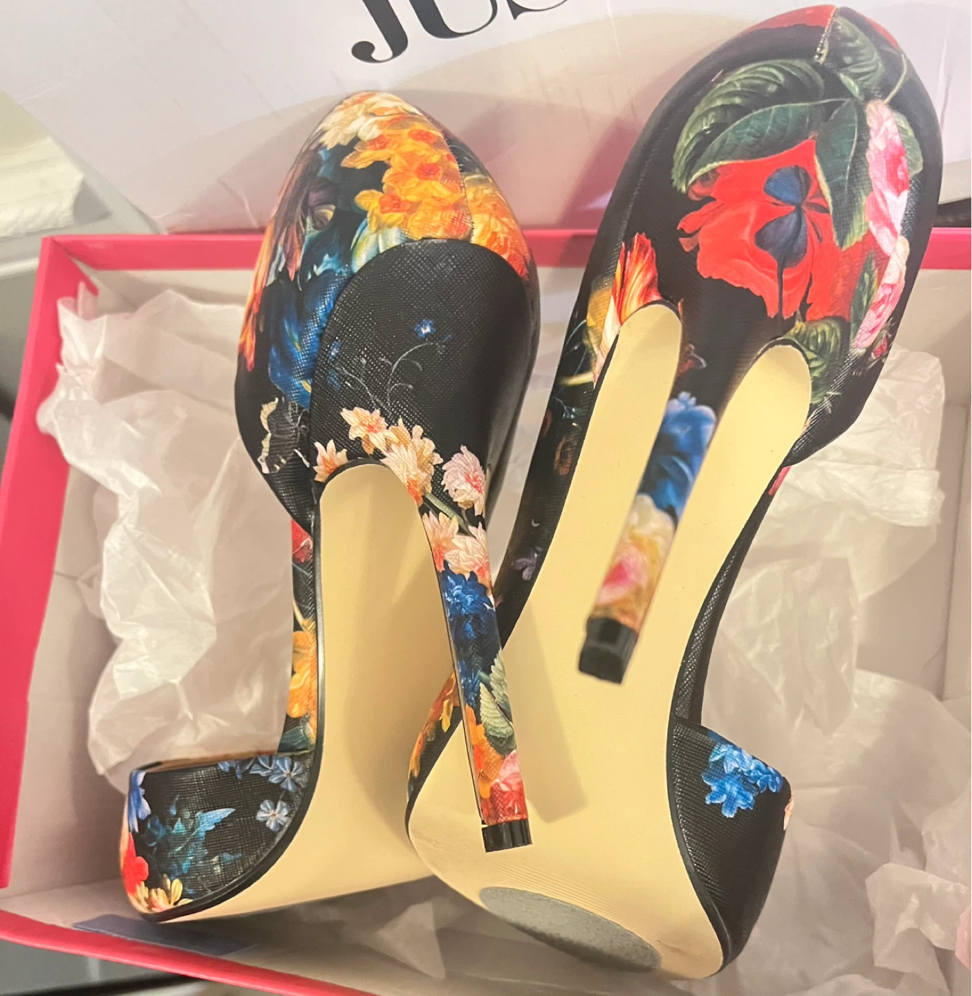 JustFab Floral Heels - photo 4