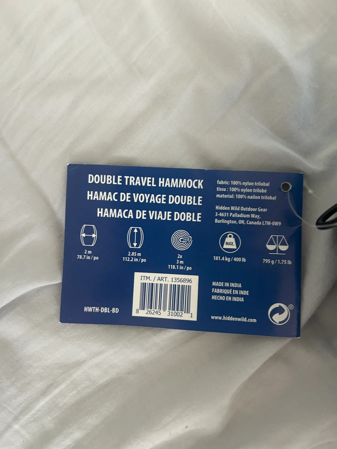 Hidden Wild Double Travel Hammock - photo 2