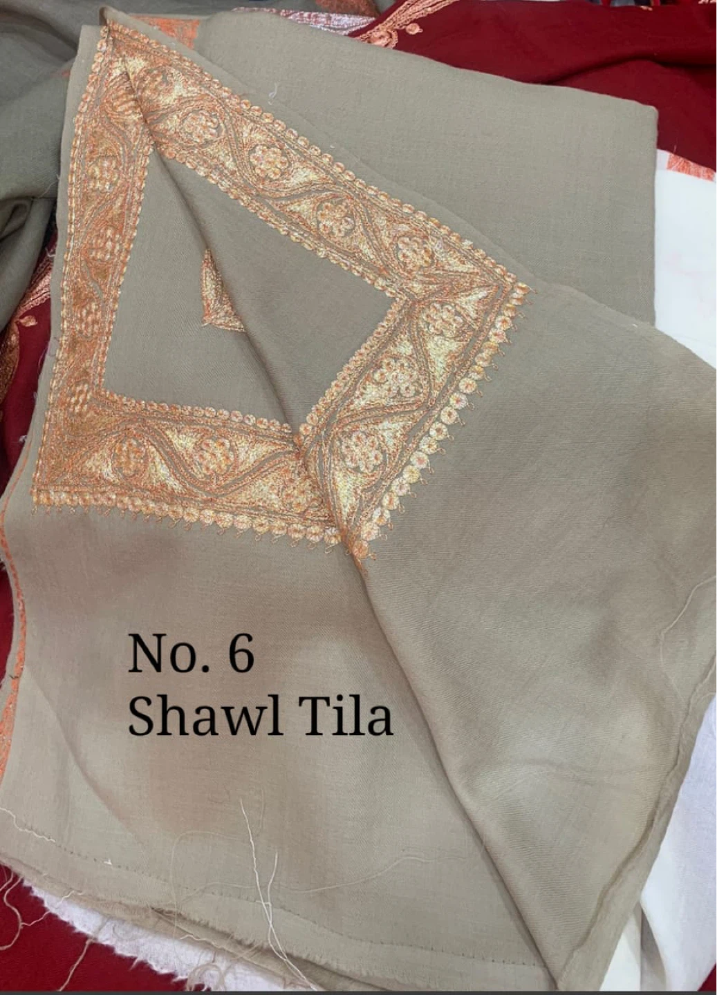 Embroidered Shawl with Tila Work - photo 5