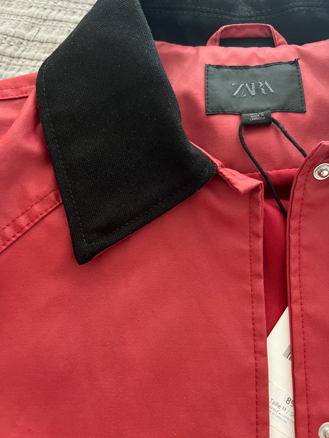 ZARA Red Coated Jacket brand new size M - photo 3