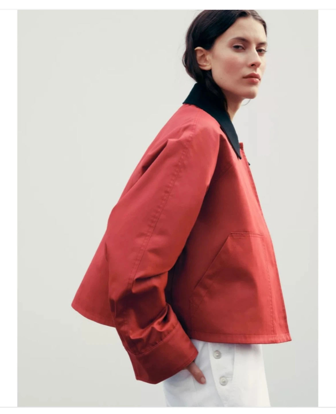 ZARA Red Coated Jacket brand new size M - photo 5