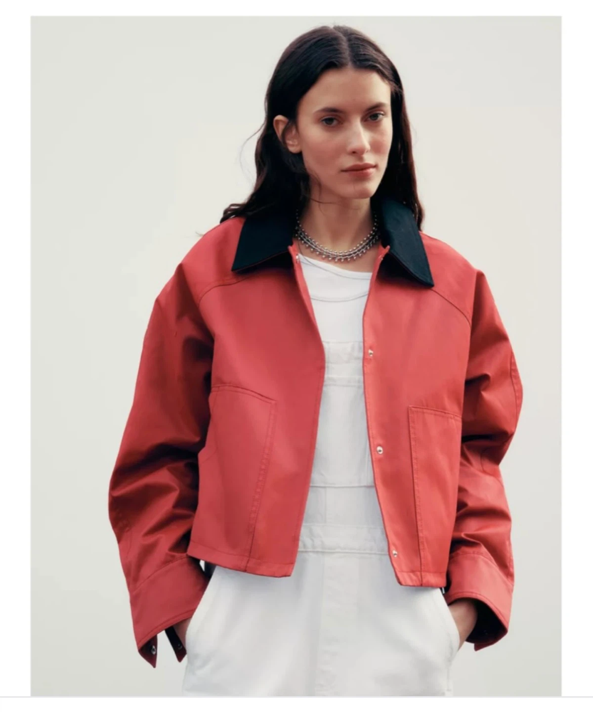 ZARA Red Coated Jacket brand new size M - photo 4