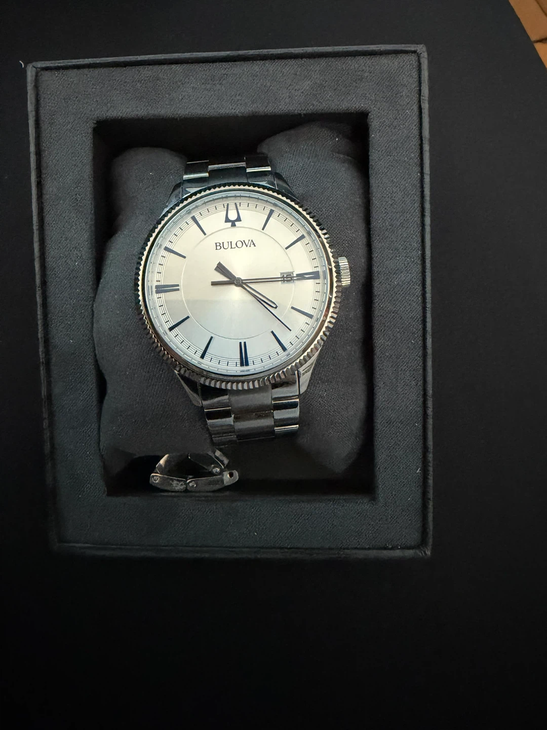 Bulova Men's Watch Silver Stainless Steel Bracelet - photo 2