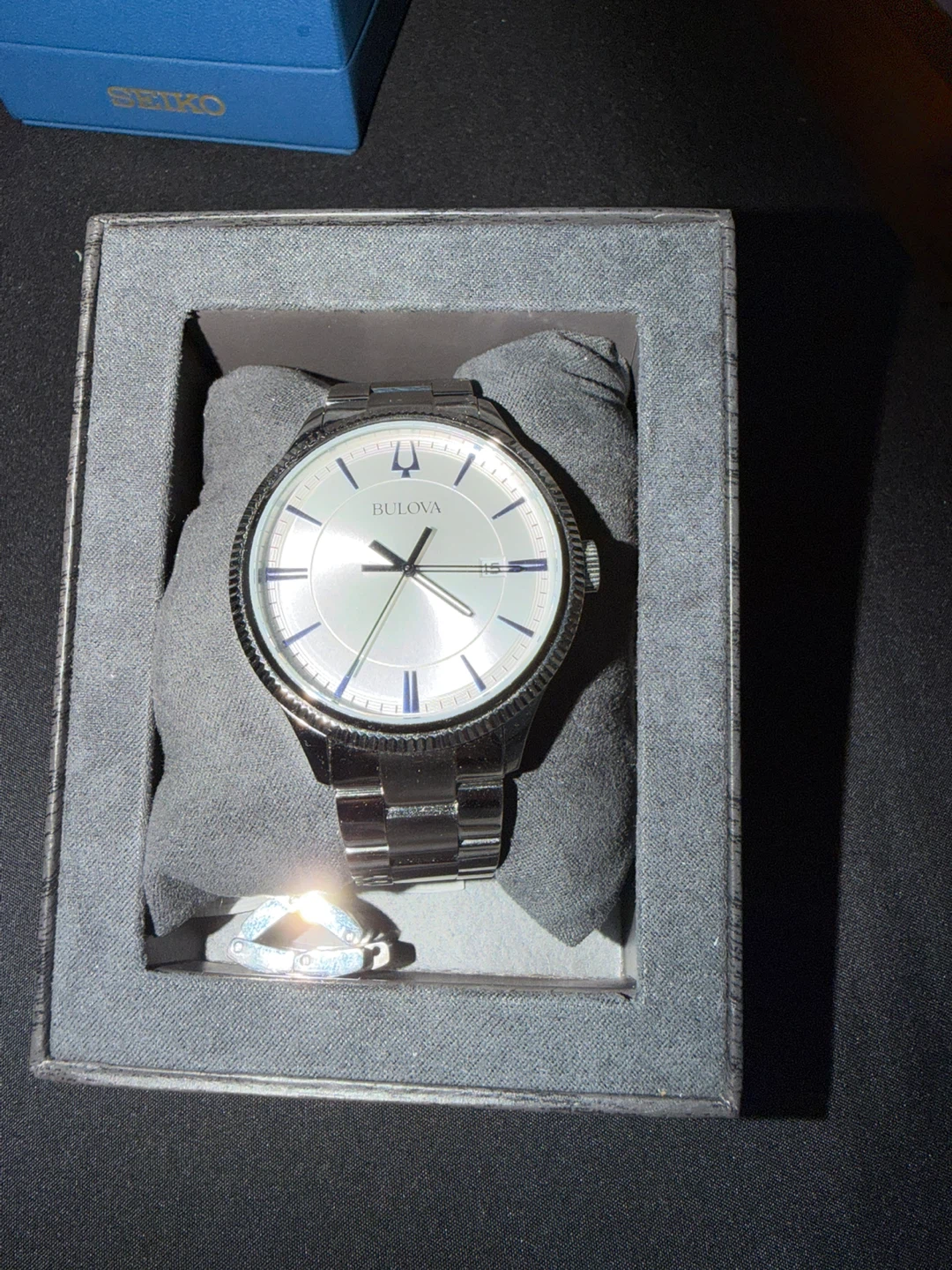 Bulova Men's Watch Silver Stainless Steel Bracelet