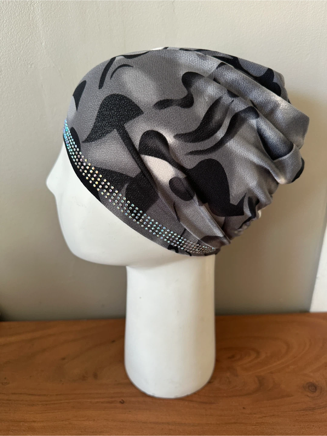 Camo Bonnet with Rhinestones - New - $2 - photo 2