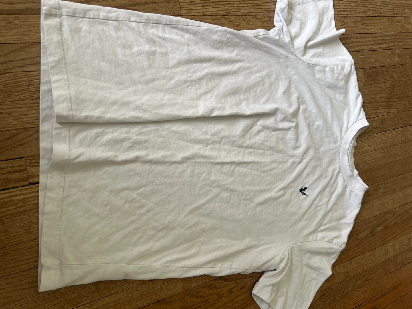 White T-Shirt with Bird Logo