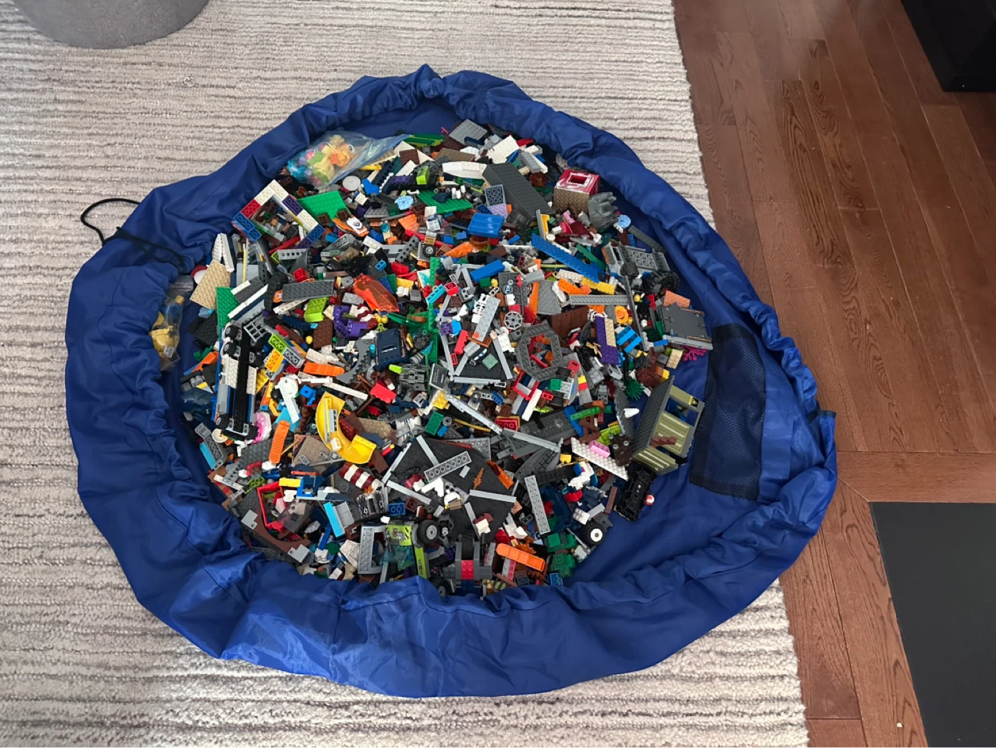 LEGO Building Blocks and Drawstring Mats. - photo 2