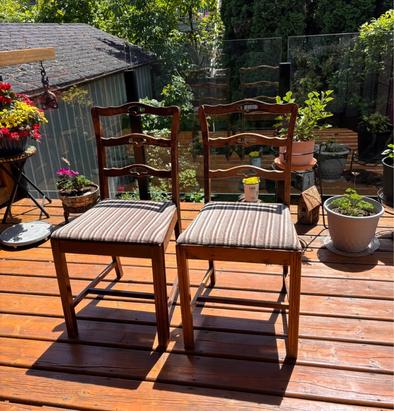 Free Wooden Dining Chairs  Upholstered Set of 2)