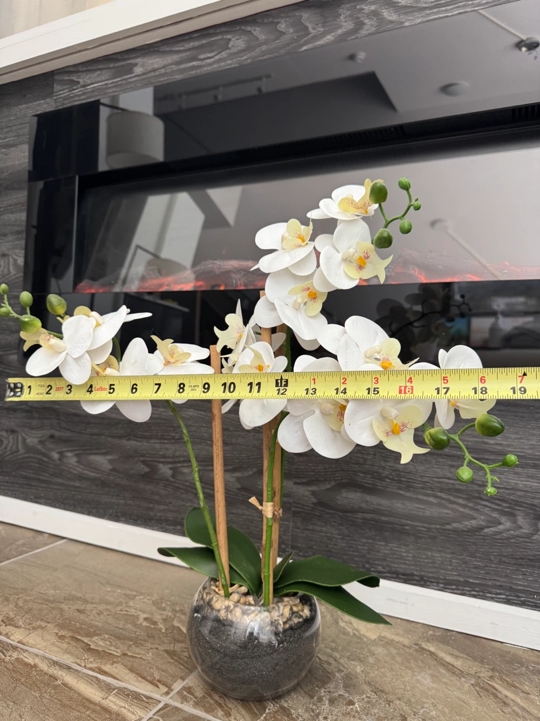 Artificial White Orchid Flower Plant - photo 5
