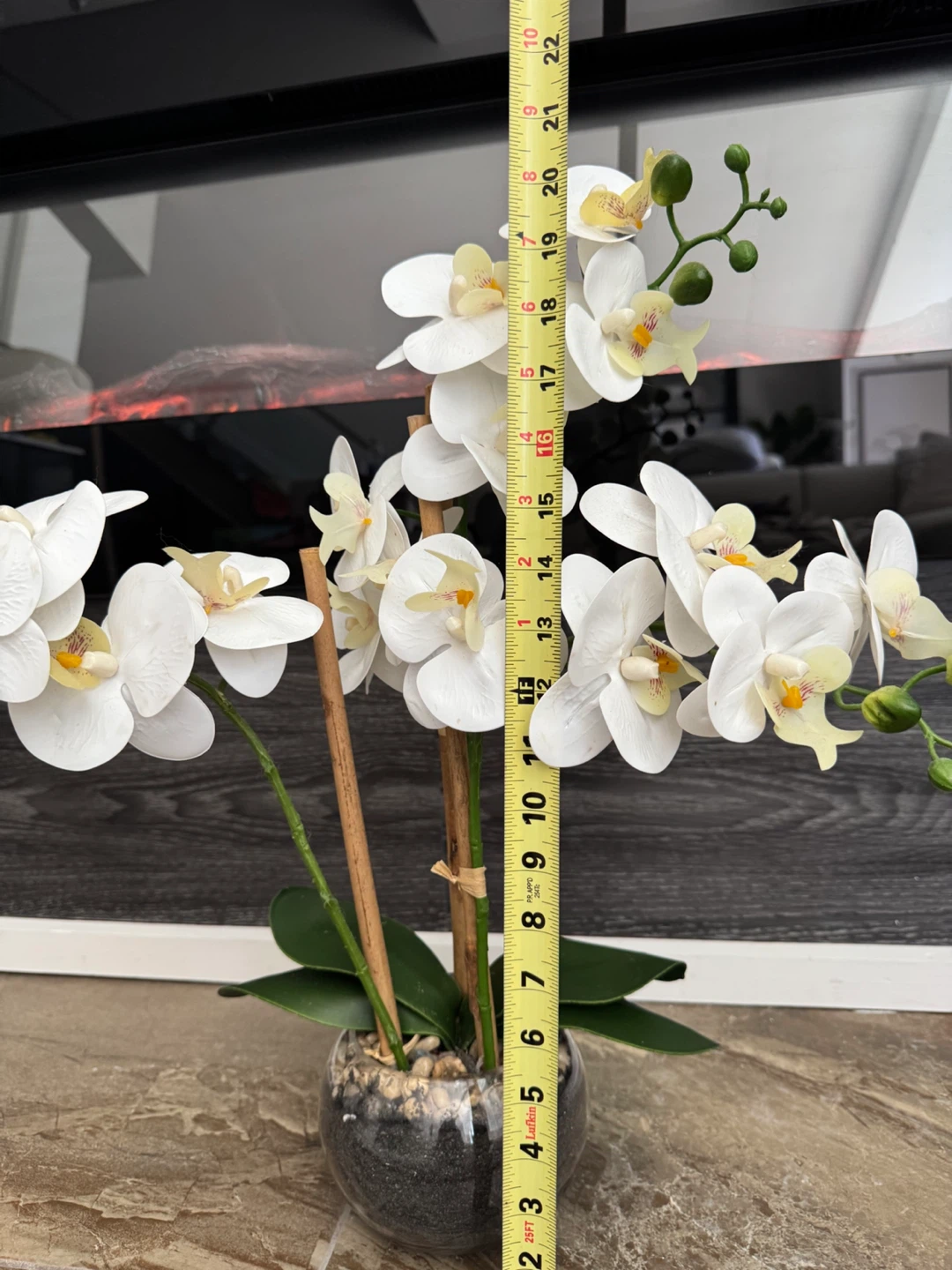 Artificial White Orchid Flower Plant - photo 4