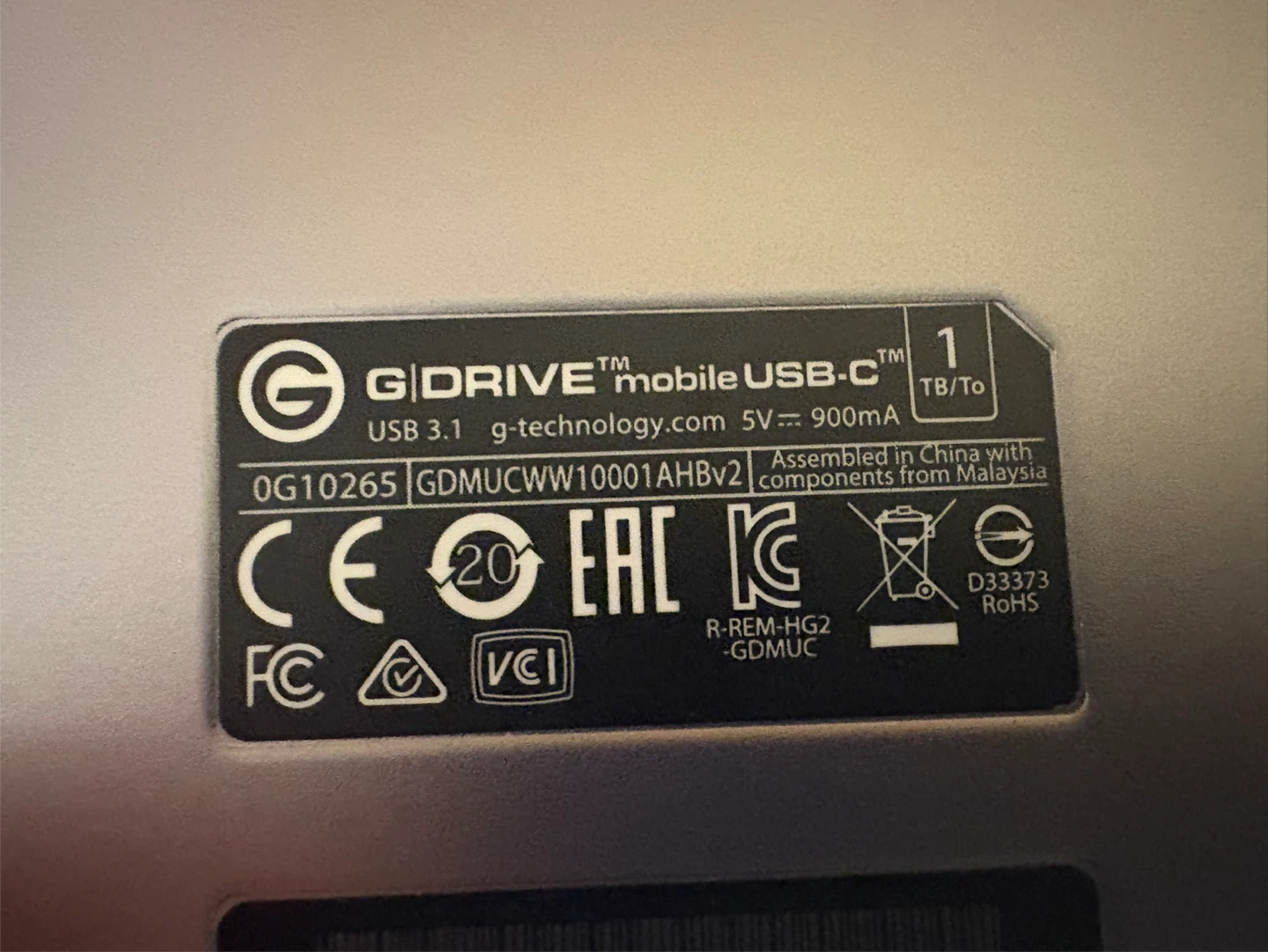 G-Technology G-DRIVE mobile USB-C 1TB External Hard Drive - photo 3