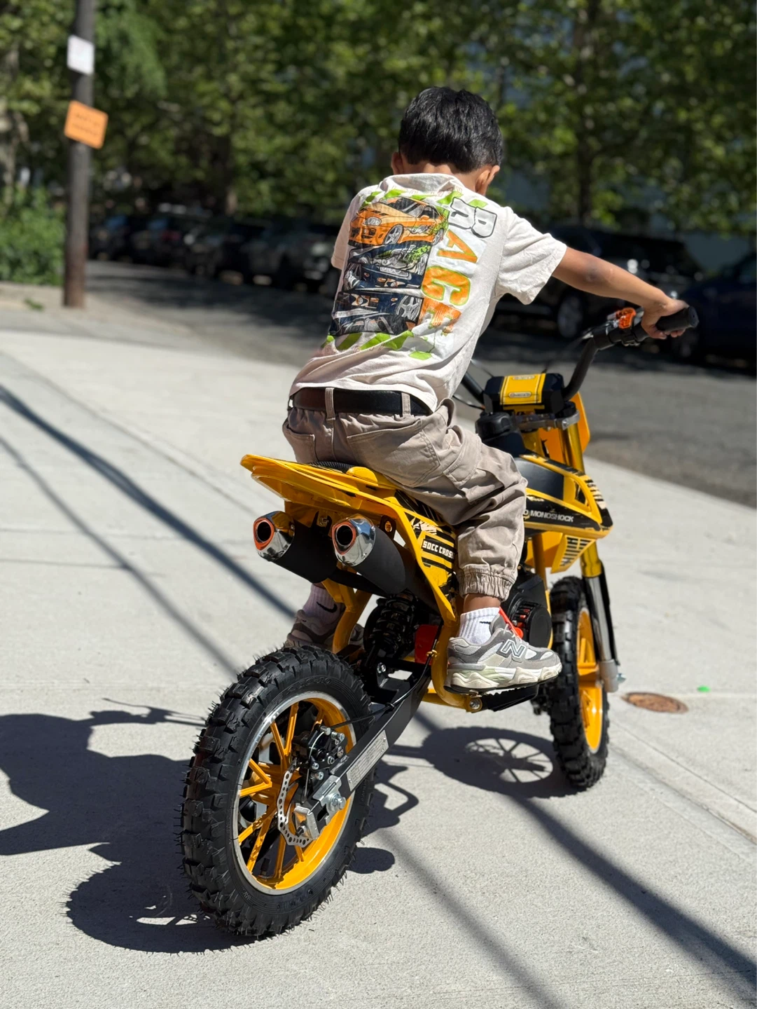 Yellow Kids Dirt Bike