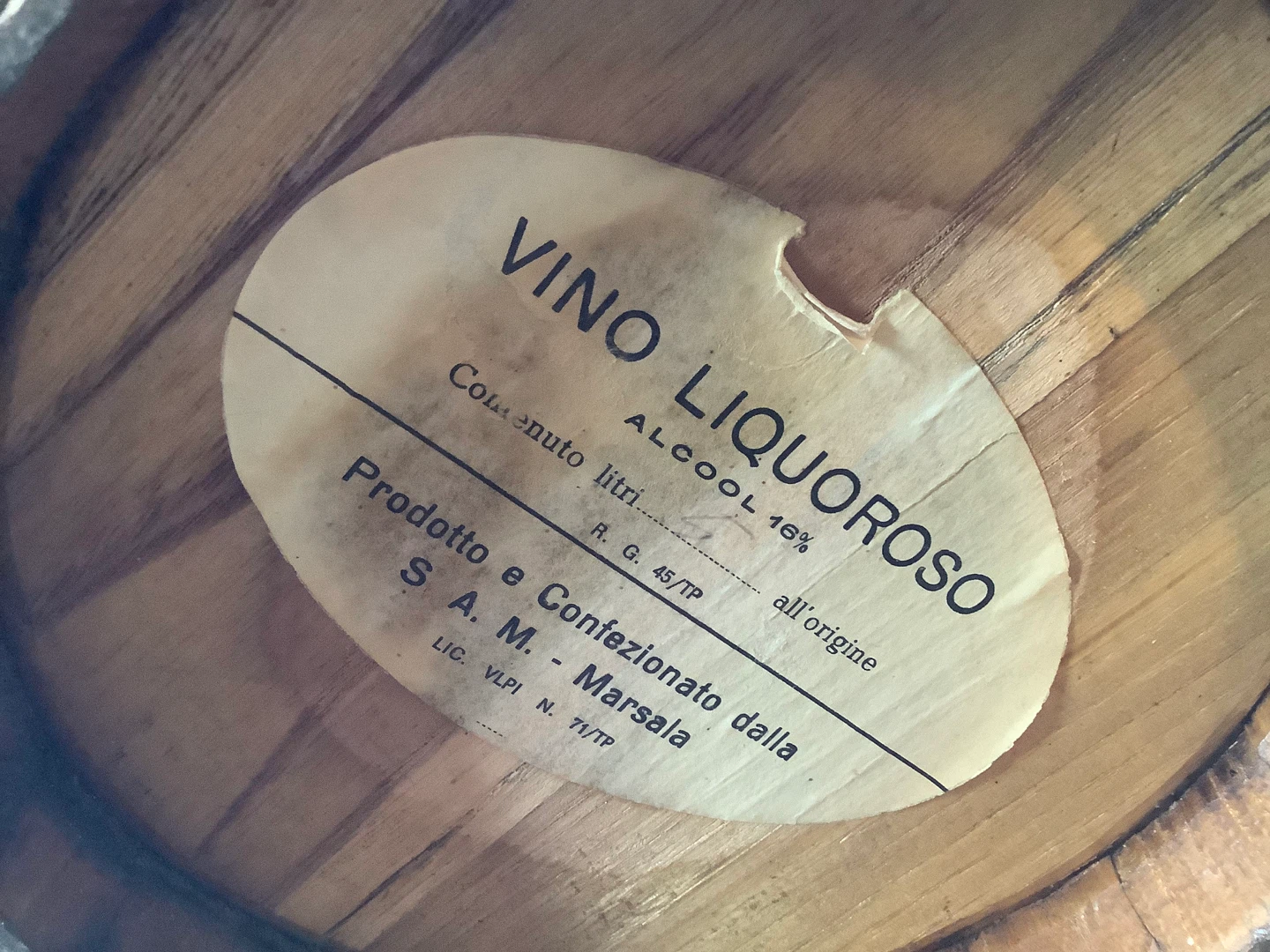 Vt Italian Cudia Vini Marsala (Zibibbo) Wine Cask/Barrel 🐞 - photo 5