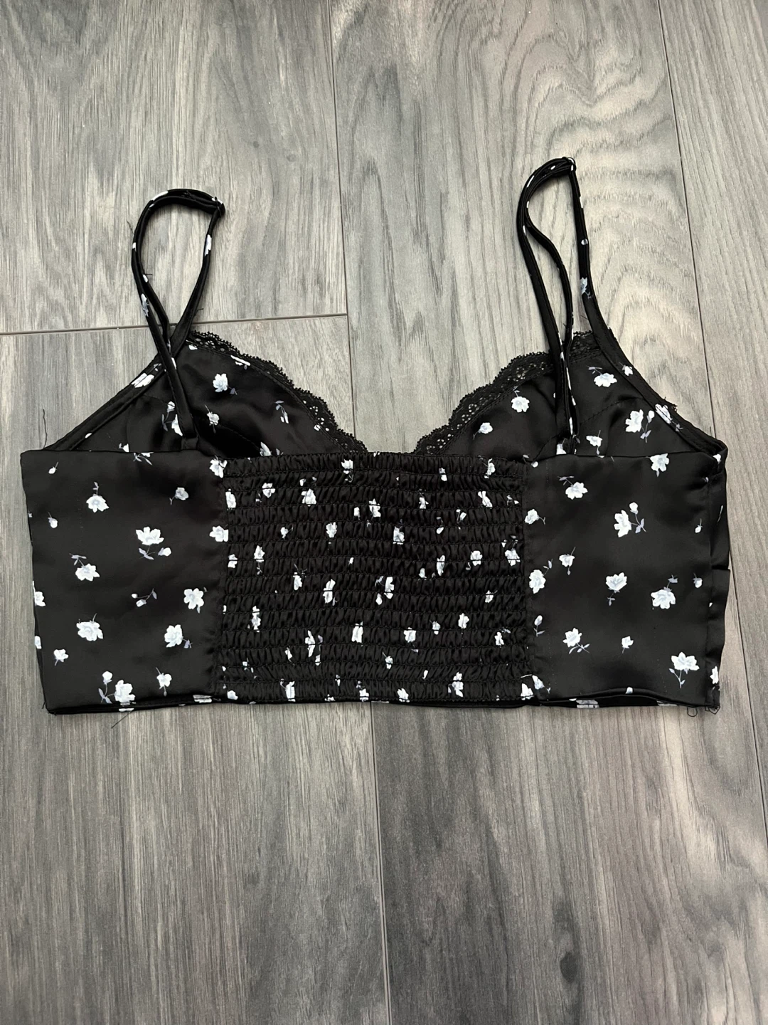 Garage Nova Black Satin Lace Trim Camisole | Women - photo 2