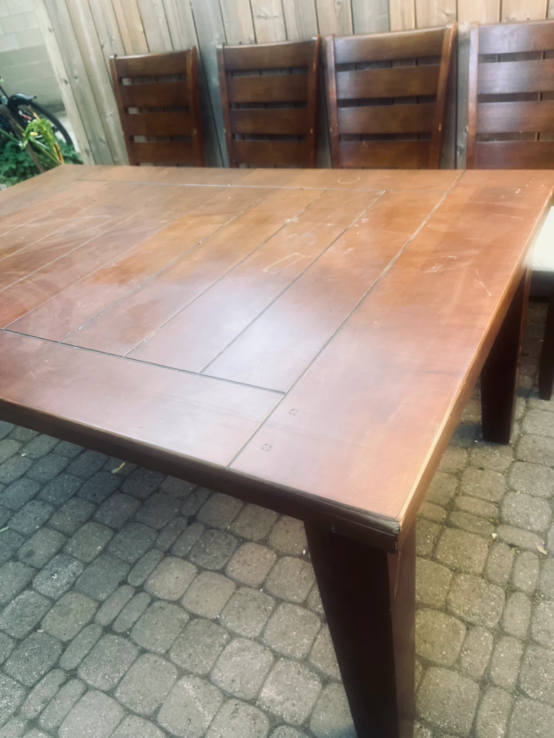 Wooden Dining Table and Chairs Set - photo 2