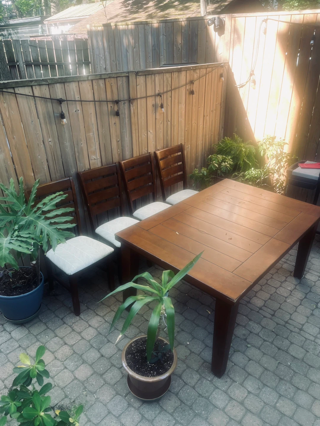 Wooden Dining Table and Chairs Set