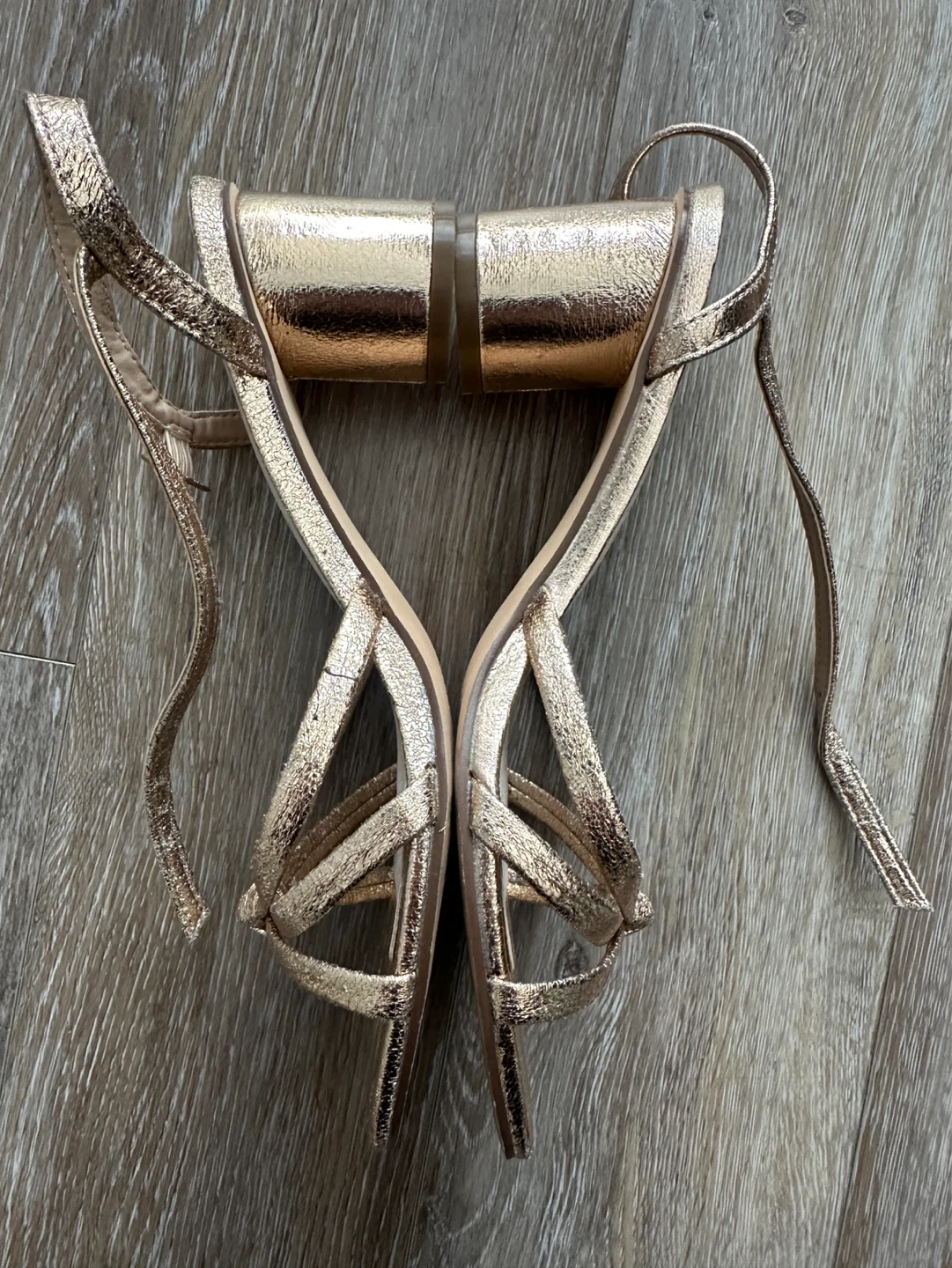 Rose Gold Strappy Heeled Sandals - photo 2