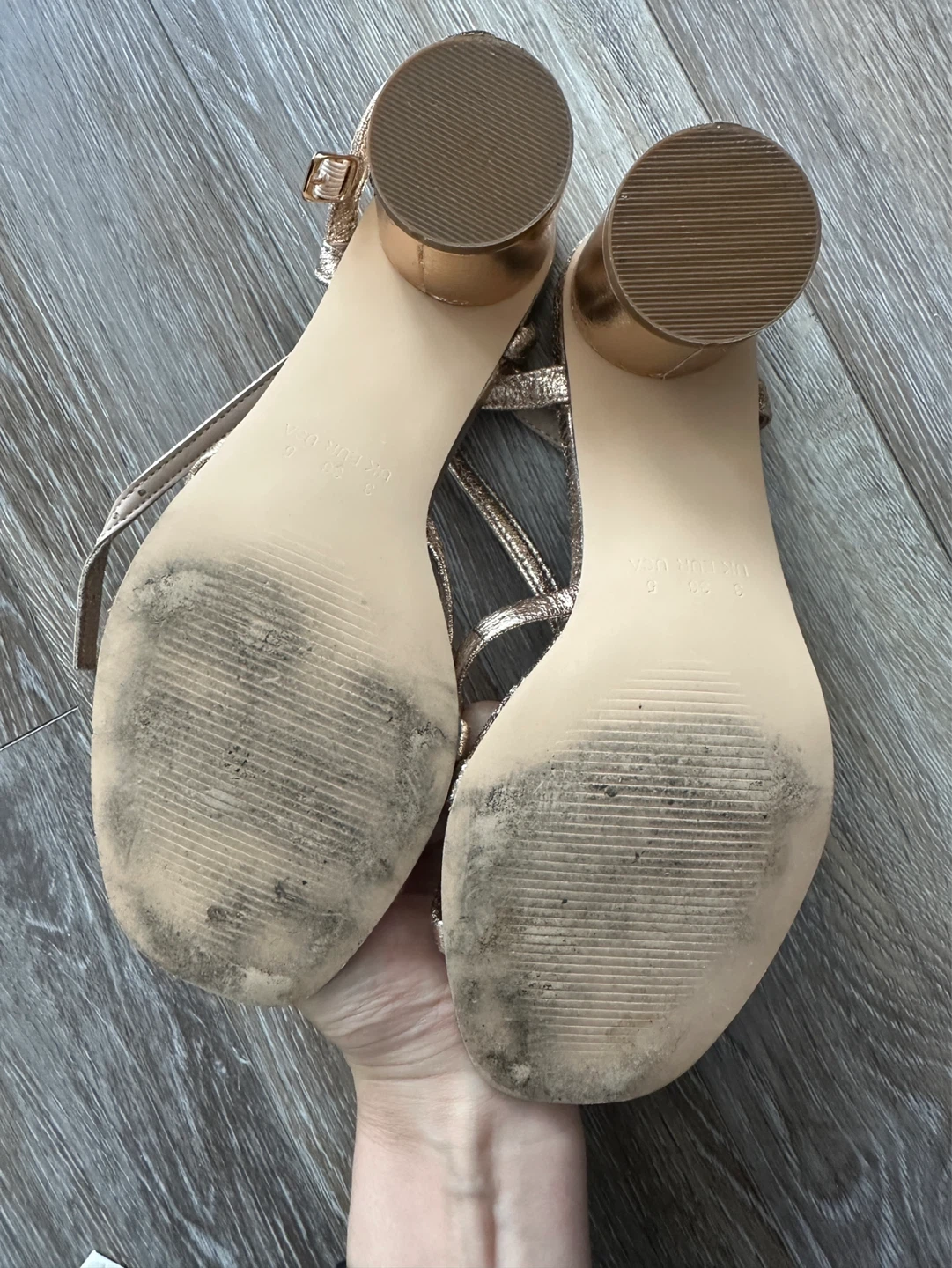 Rose Gold Strappy Heeled Sandals - photo 3