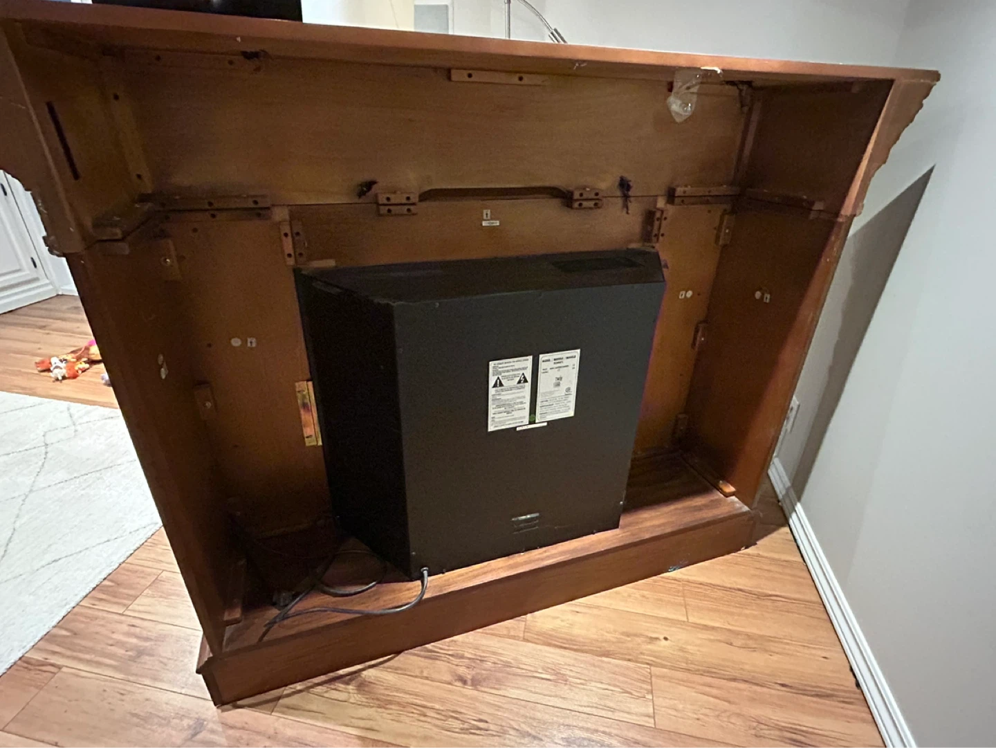 Wooden Electric Fireplace Mantle - photo 4