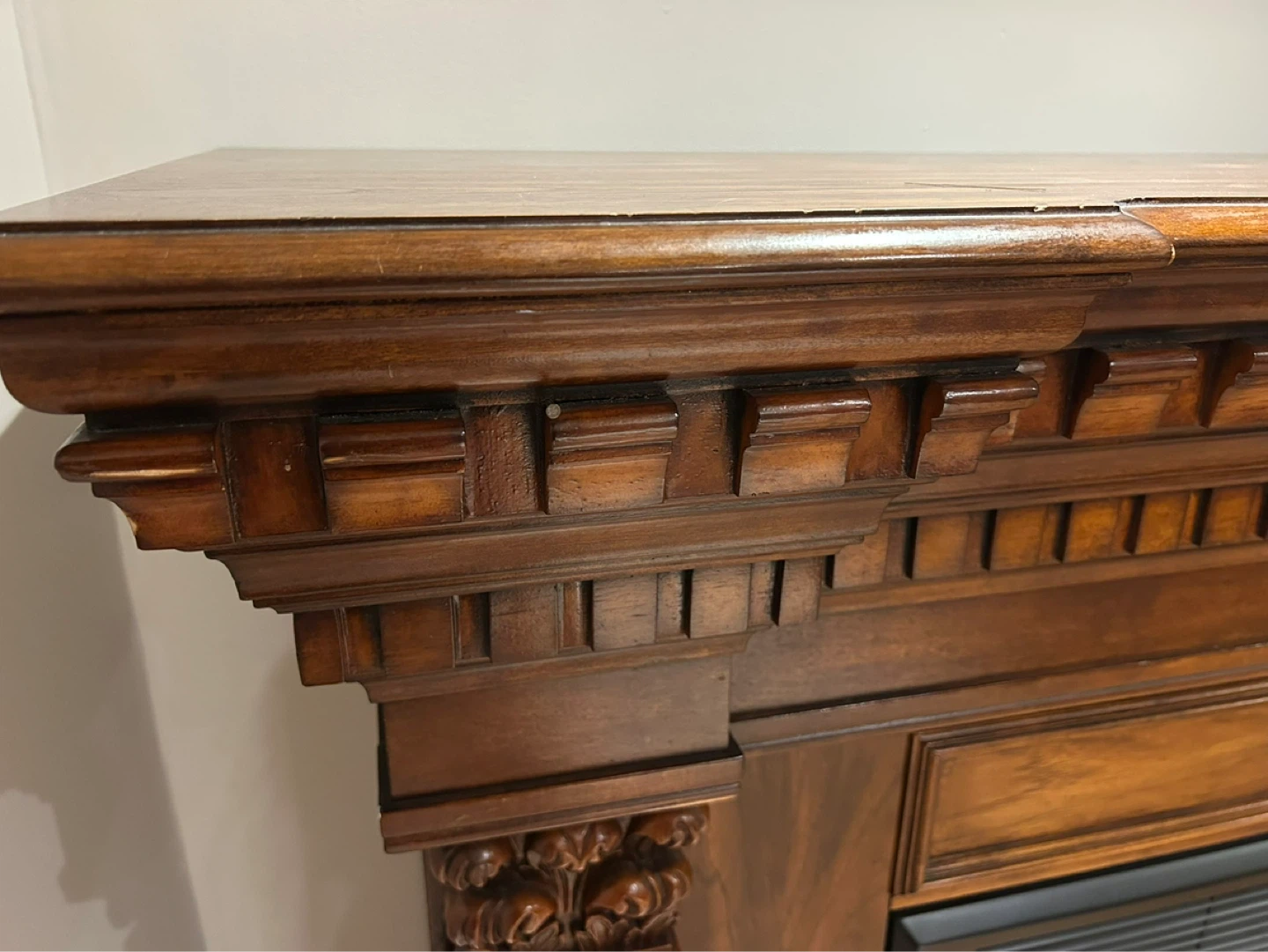 Wooden Electric Fireplace Mantle - photo 2
