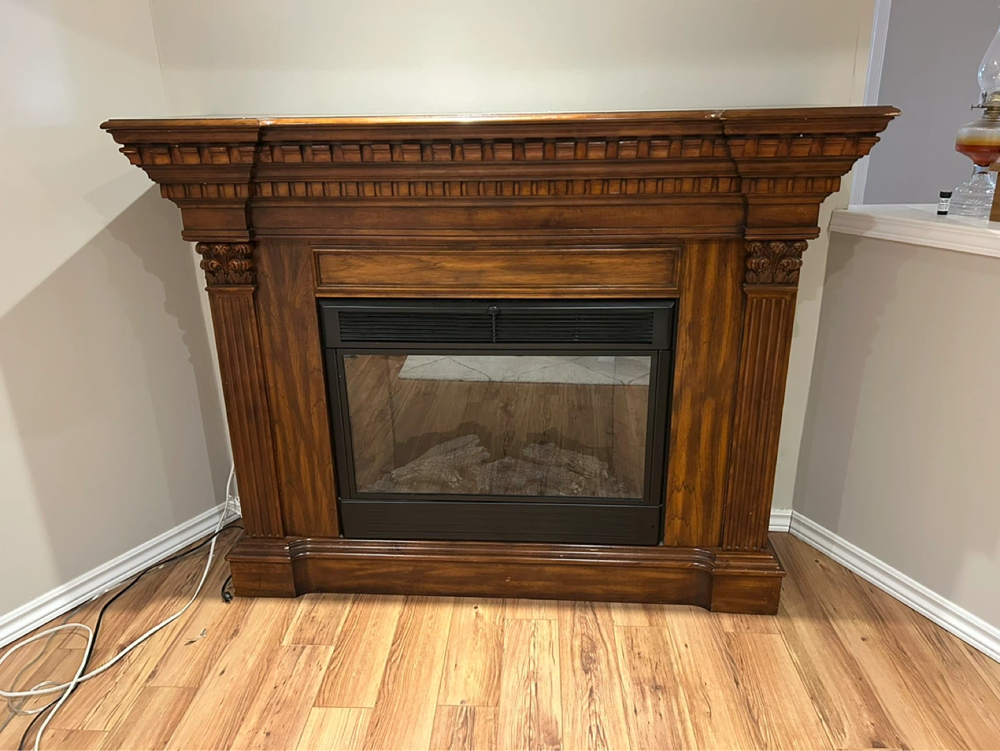 Wooden Electric Fireplace Mantle