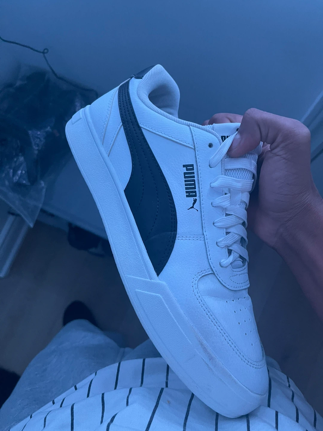 Puma White and Black Sneakers