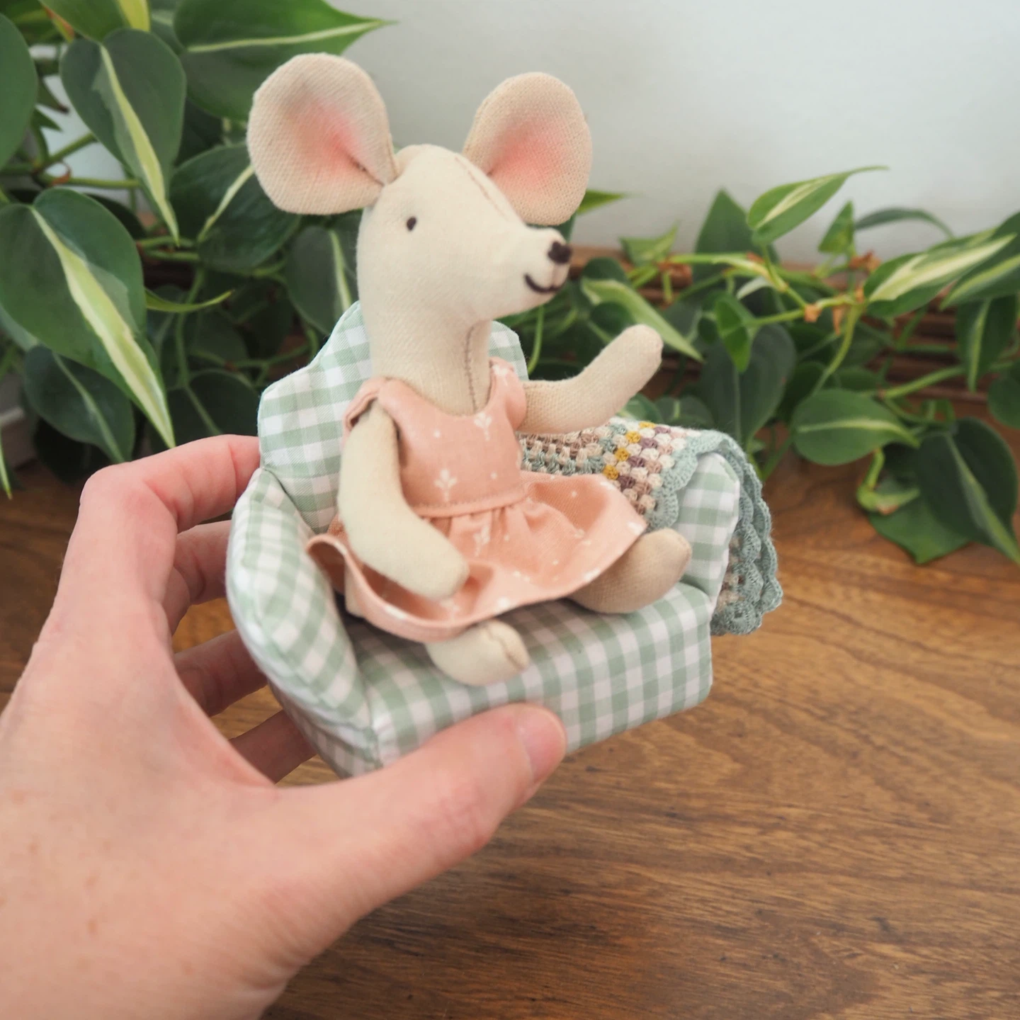 Handmade Miniature Dollhouse Mouse Set