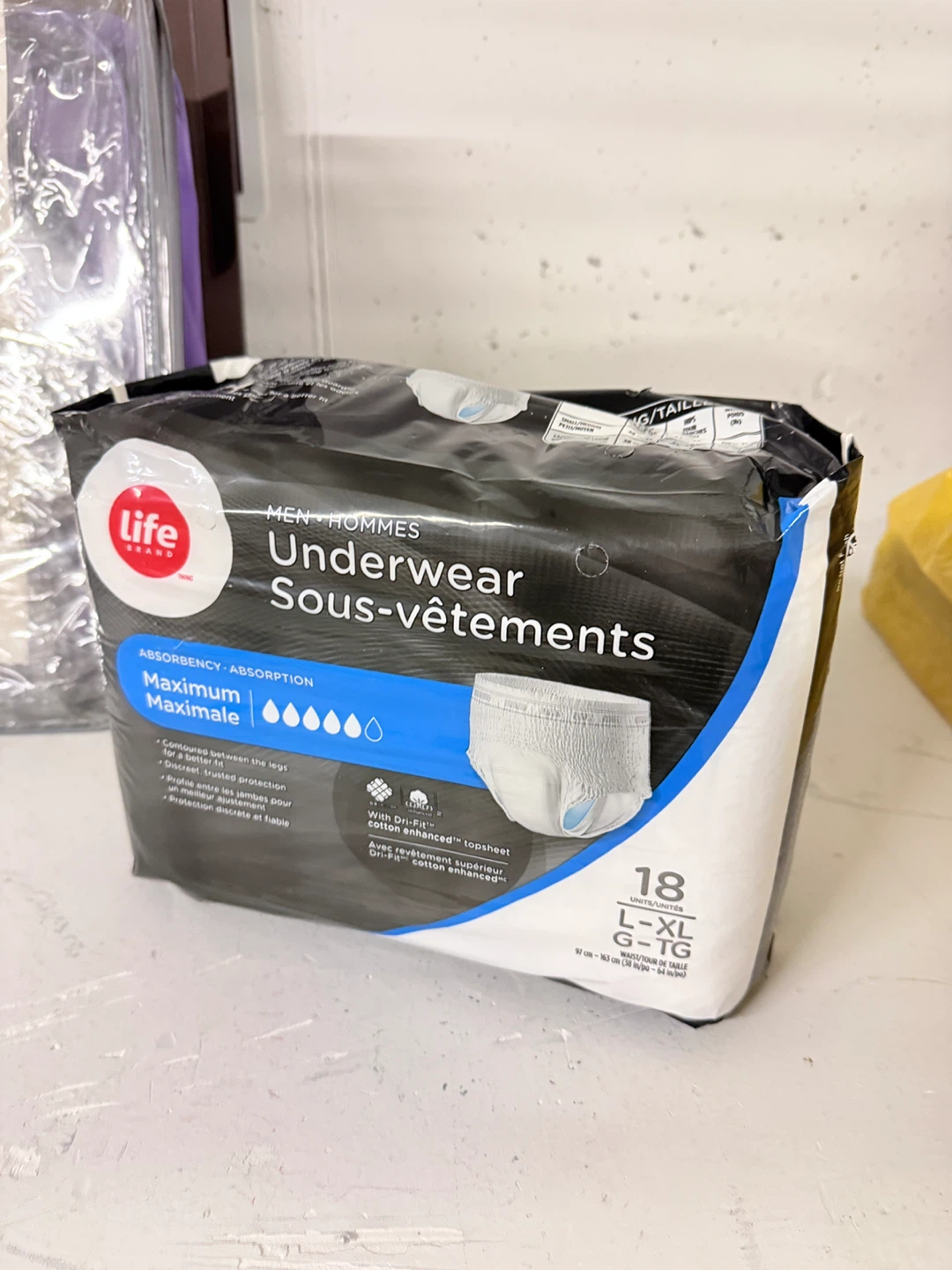 Life Brand Men's Underwear L-XL - 18 Units