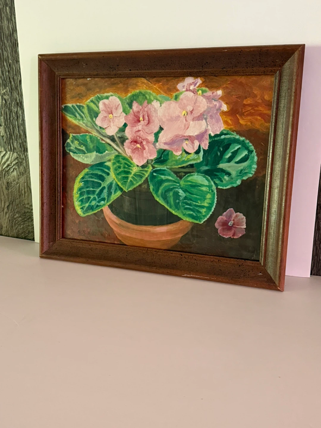 African violet painting