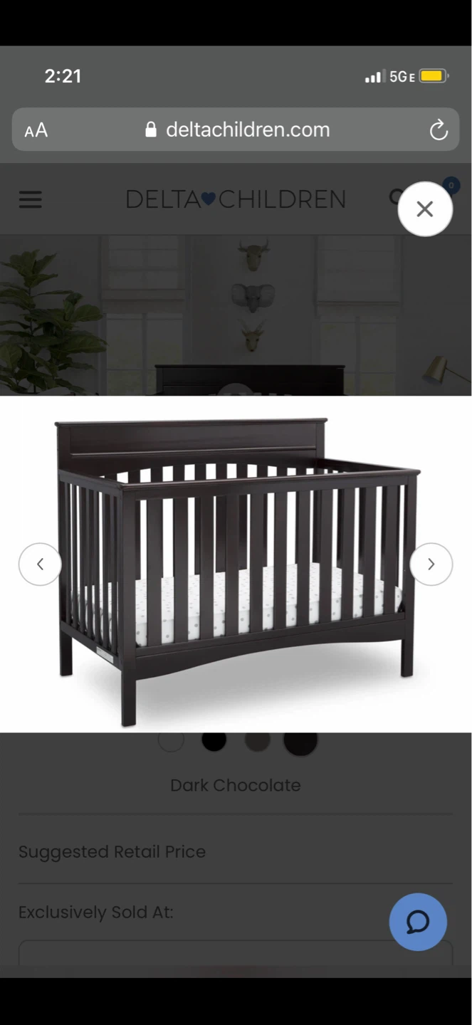 Delta Children Crib & Toddler Bed - Dark Chocolate