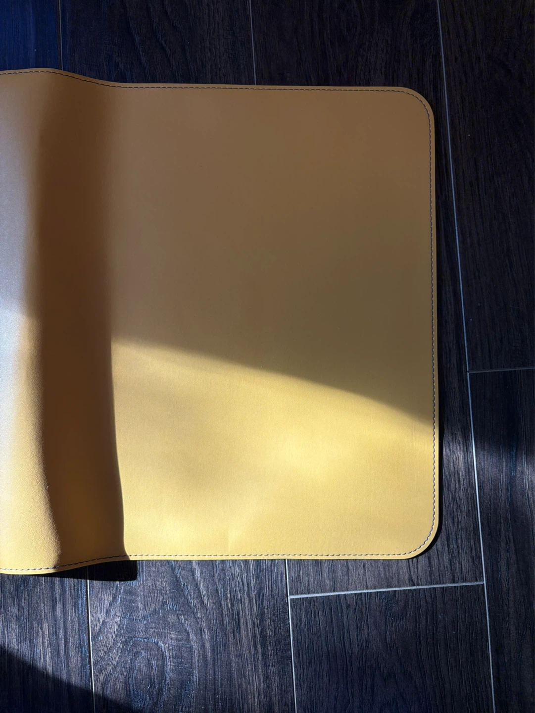 Grey and Yellow Desk Mat