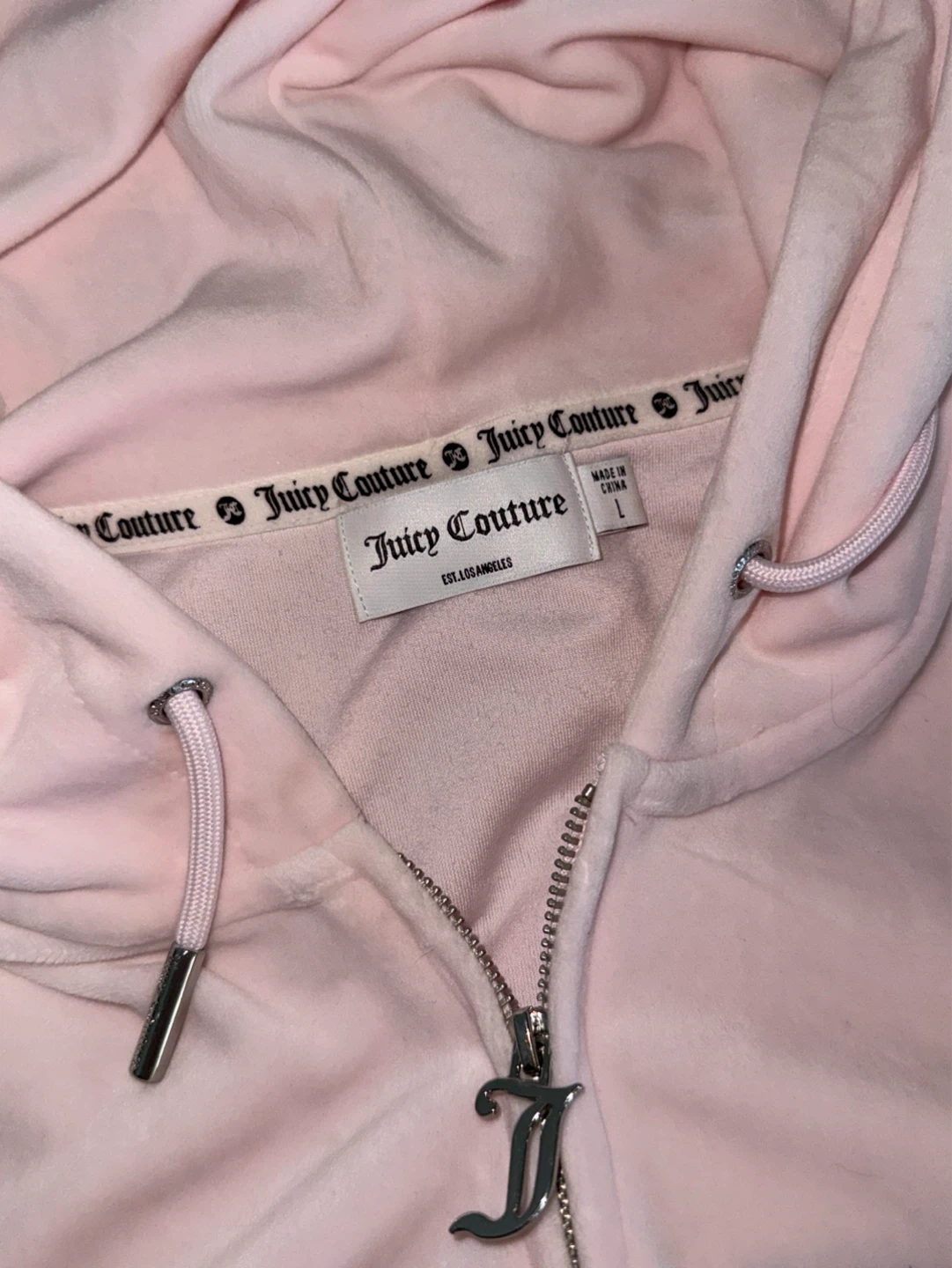 LARGE Juicy Couture Pink Velour Tracksuit Set - photo 2